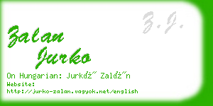 zalan jurko business card